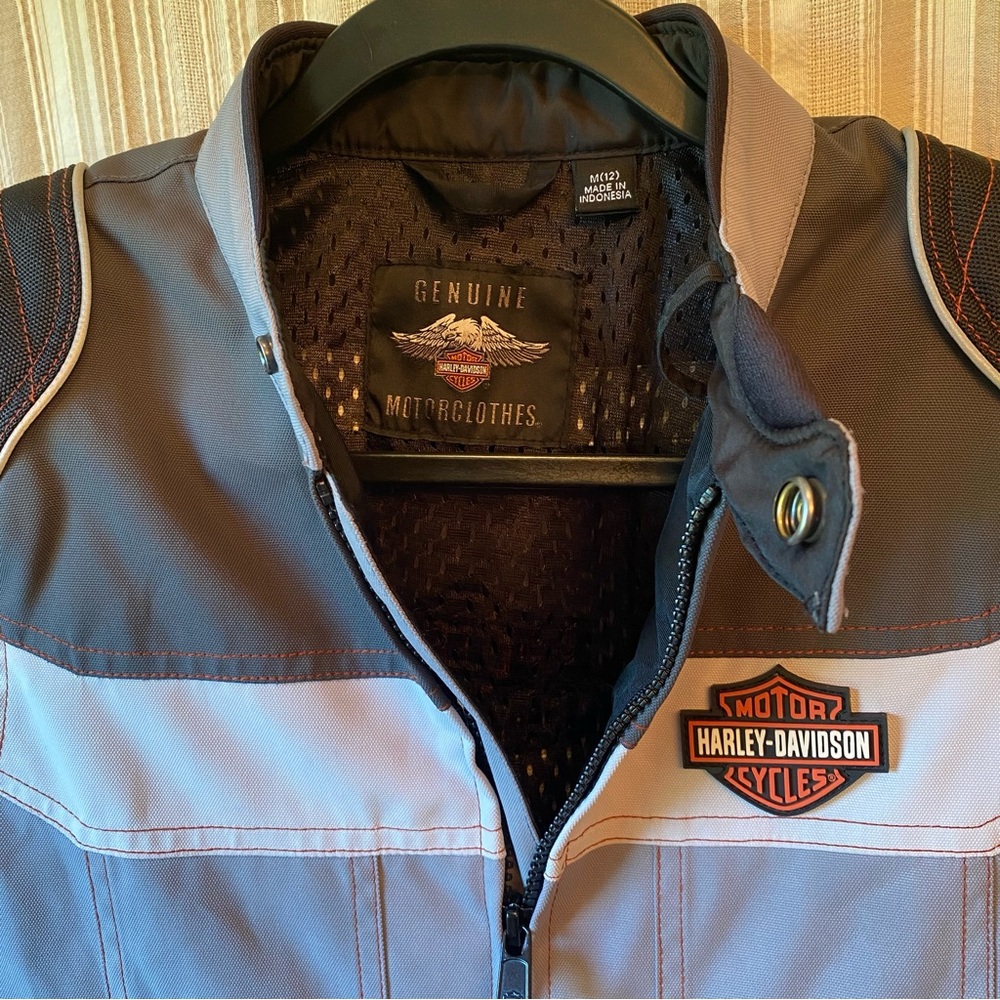 Harley-Davidson Gray & White Youth Motorcycle Jacket - Picture 2 of 3